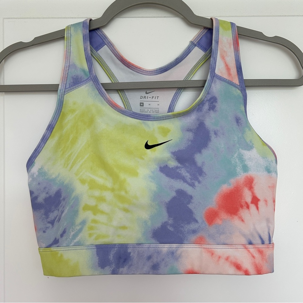 Nike Dri-Fit Tie-Dye Sports Bra, Size Medium